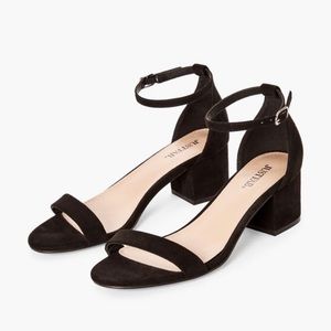 JustFab Noura Black Heeled Sandals